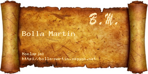 Bolla Martin névjegykártya